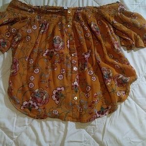 Off the shoulder floral summer top